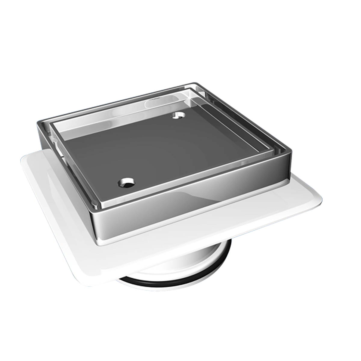 Megaflex Tile Insert Chrome 100x100x80mm