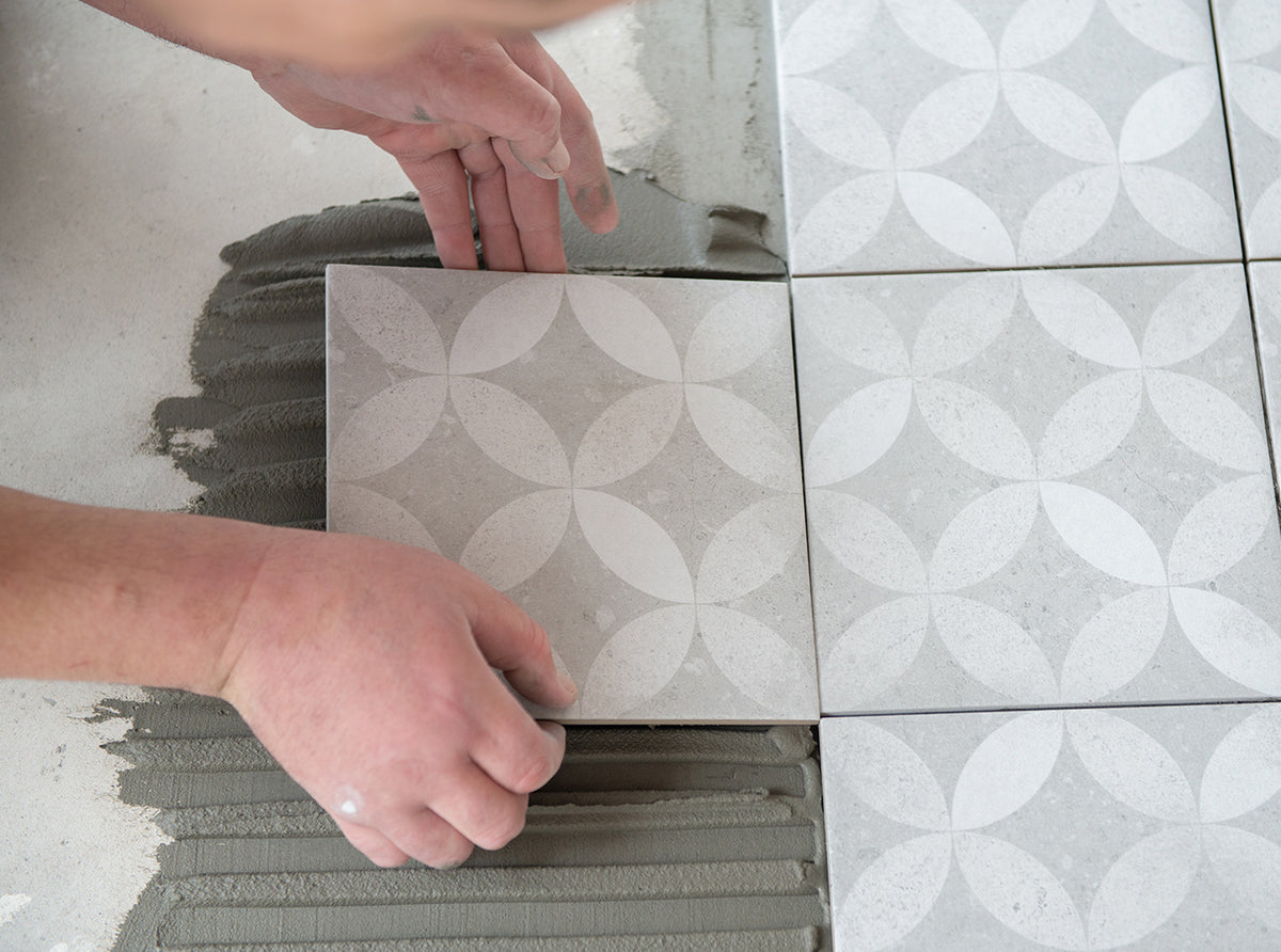 Tiling over a concrete floor