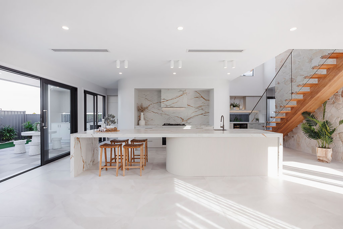 Dining area and kitchen