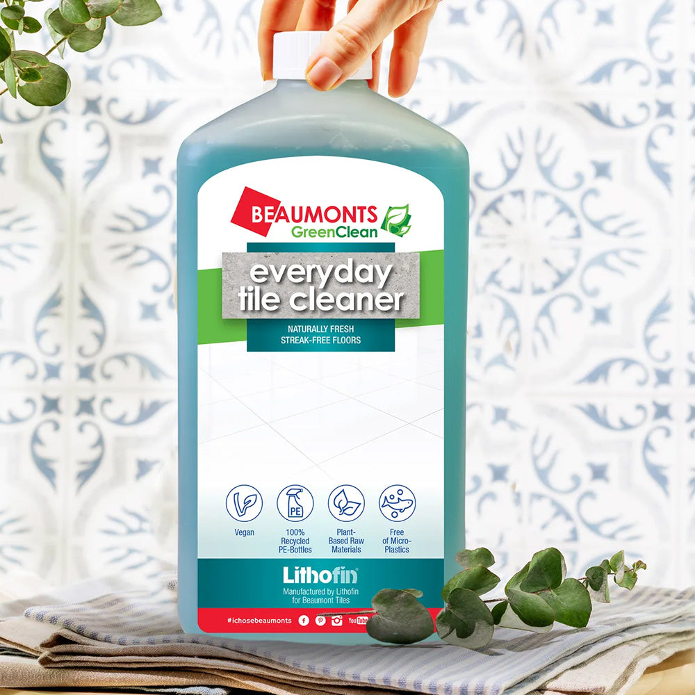 Everyday tile cleaner for maintaining clean, streak-free floor and wall tiles throughout the home.