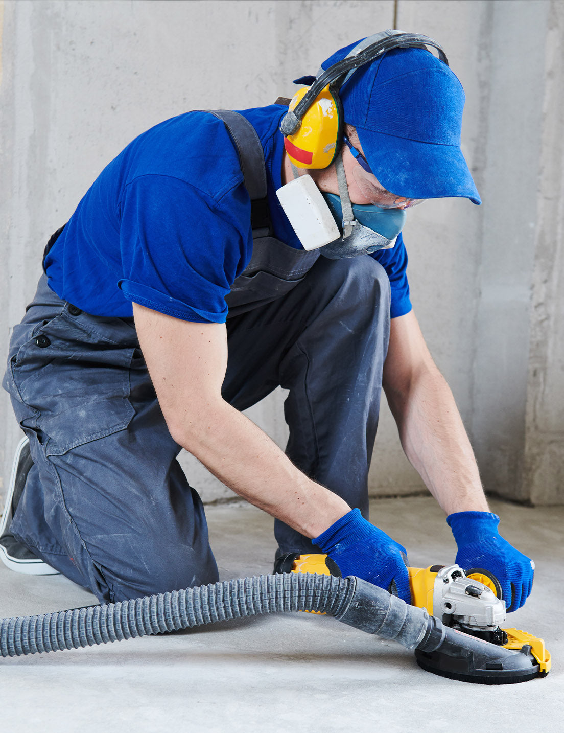 Grinding a concrete surface