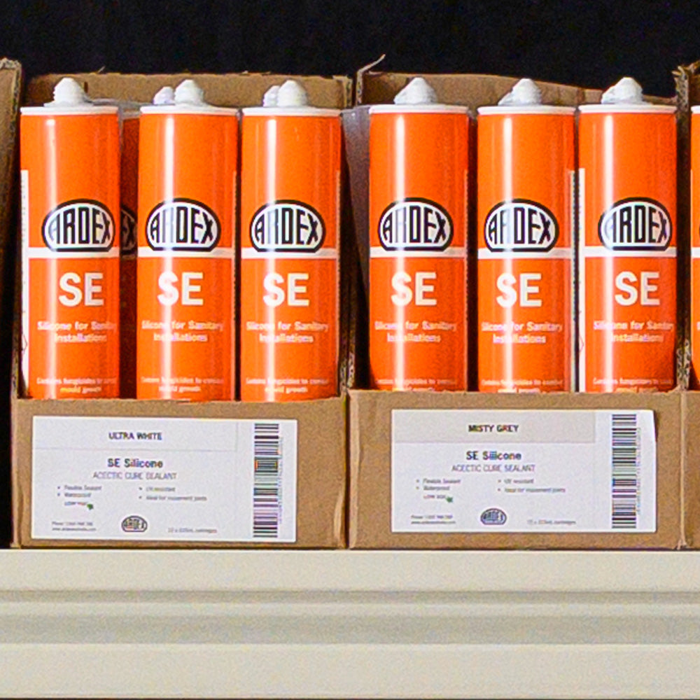 Tile and bathroom silicone sealant cartridges for waterproof sealing around tiles, showers, basins and movement joints.